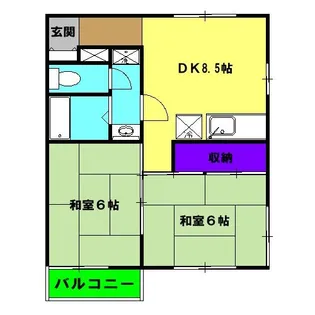 エクセル谷津【2階】の間取り