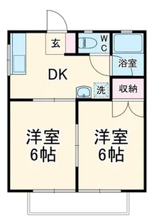 ハイツほたるB【1階】の間取り