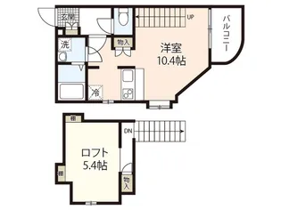 フルール観音【4階】の間取り