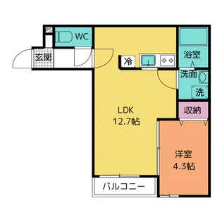 ミリアビタ前原【1階】の間取り