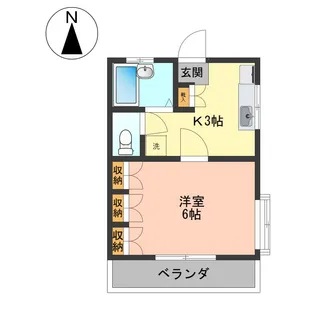 フィールドコート国立【1階】の間取り