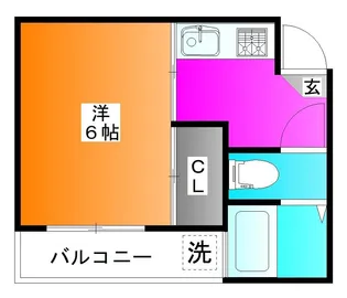 コーポステーションサイドコシベ【4階】の間取り
