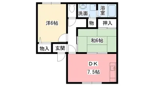 パティオ上大市【1階】の間取り