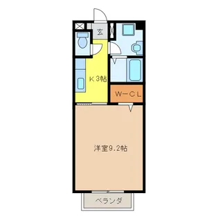 岐阜県各務原市蘇原吉野町3【アパート】の間取り