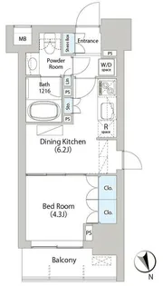 東京都中央区日本橋馬喰町2【マンション】の間取り