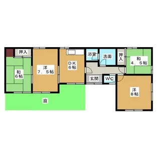 岐阜県美濃市松森【一戸建】の間取り
