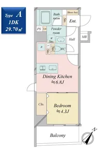 東京都中央区日本橋浜町1【マンション】の間取り