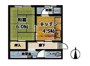 防府市中央町 アパート【1階】の間取り