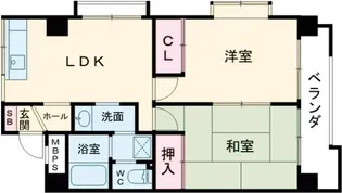 スカイハイツ石黒【4階】の間取り