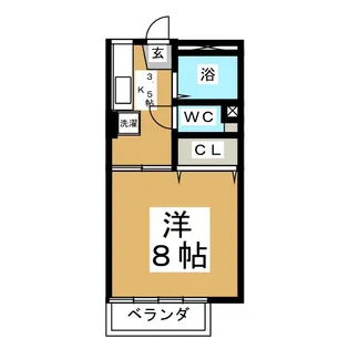 タカラユアパートII【2階】の間取り