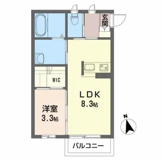 ヴィラ西中央【2階】の間取り