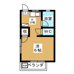 1Kの間取り画像
