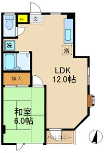 シャンポール稔台【3階】の間取り