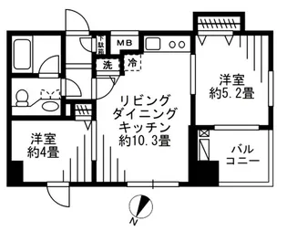 FOREST TOWER 29【8階】の間取り