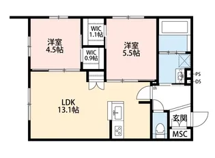 Grace court【西棟】【1階】の間取り