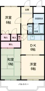 コーポクレサンテーム【6階】の間取り