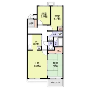 コスモリード三軒茶屋【3階】の間取り