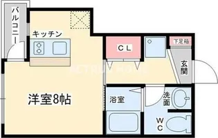 大阪府大阪市東住吉区駒川5【マンション】の間取り