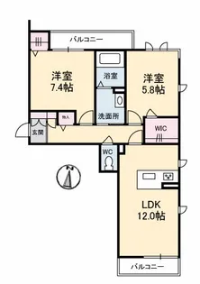 広島県福山市南本庄3丁目【マンション】の間取り