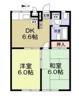 エステートピア山野【2階】の間取り