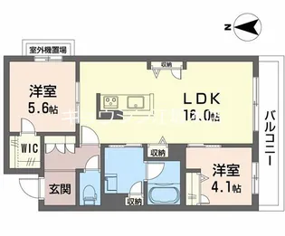 2LDKの間取り画像