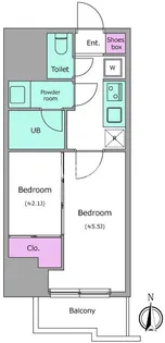 ドゥーエ亀戸III【12階】の間取り