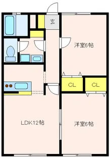 神奈川県川崎市宮前区有馬6【アパート】の間取り