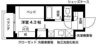 キャンパスヴィレッジ京都一乗寺【1階】の間取り