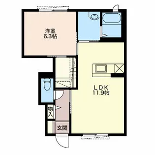 ラプランタン山後【1階】の間取り