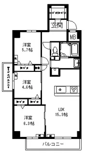 デラーノ【3階】の間取り
