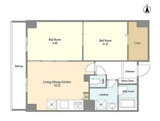東京都港区芝浦4【マンション】の間取り