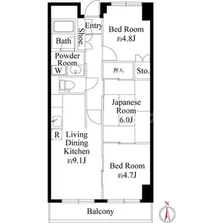 3DKの間取り画像