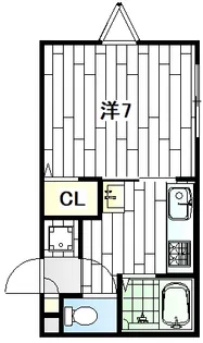メゾンプルミエールA【1階】の間取り