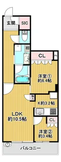 大阪府大阪市福島区福島7【マンション】の間取り
