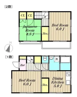 神奈川県厚木市中依知【一戸建】の間取り