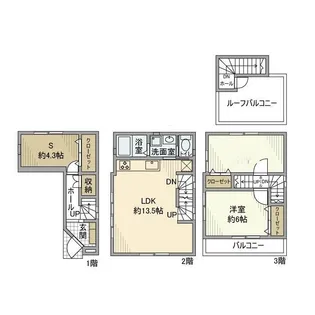大森西4丁目戸建【1階】の間取り