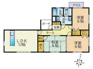 ハートフルハイツ【1階】の間取り