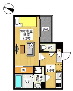REGALEST 白石東新町(レガリスト シライシヒガシシンマチ)【3階】の間取り