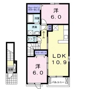アンフィニイ・シャルマン【2階】の間取り