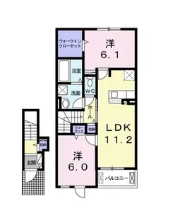 サンテラス中央II【2階】の間取り