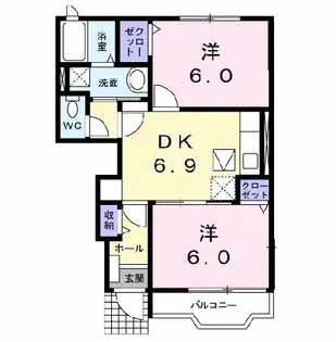 銀河II【1階】の間取り