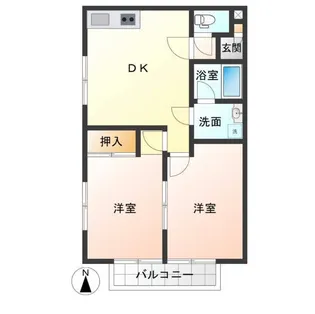 クリオコート西府II C棟【1階】の間取り