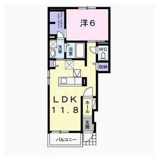 ニューストーン・スリー【1階】の間取り