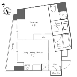 東京都港区白金1【マンション】の間取り