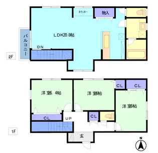 東京都新宿区西落合4【一戸建】の間取り
