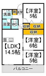 ソレアード御南【4階】の間取り