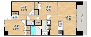 リバーガーデン福島木漏れ日の丘【20階】の間取り