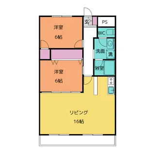 MKタウン江場 A棟【6階】の間取り