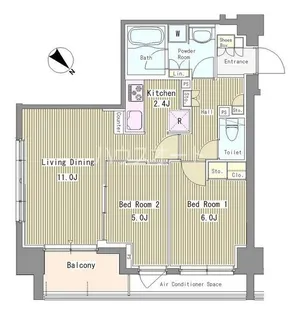 リベルテ月島【3階】の間取り