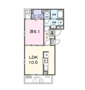 (仮)下鳥羽中円面田町アパート【2階】の間取り